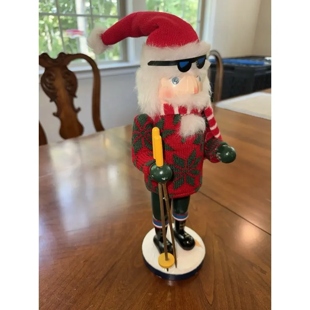 Target Threshold 15-inch Wooden Skiing Santa Nutcracker